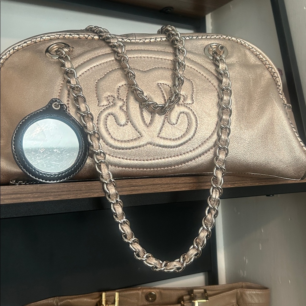 Sharif Gold Embossed Shoulder Bag - Picture 14 of 15